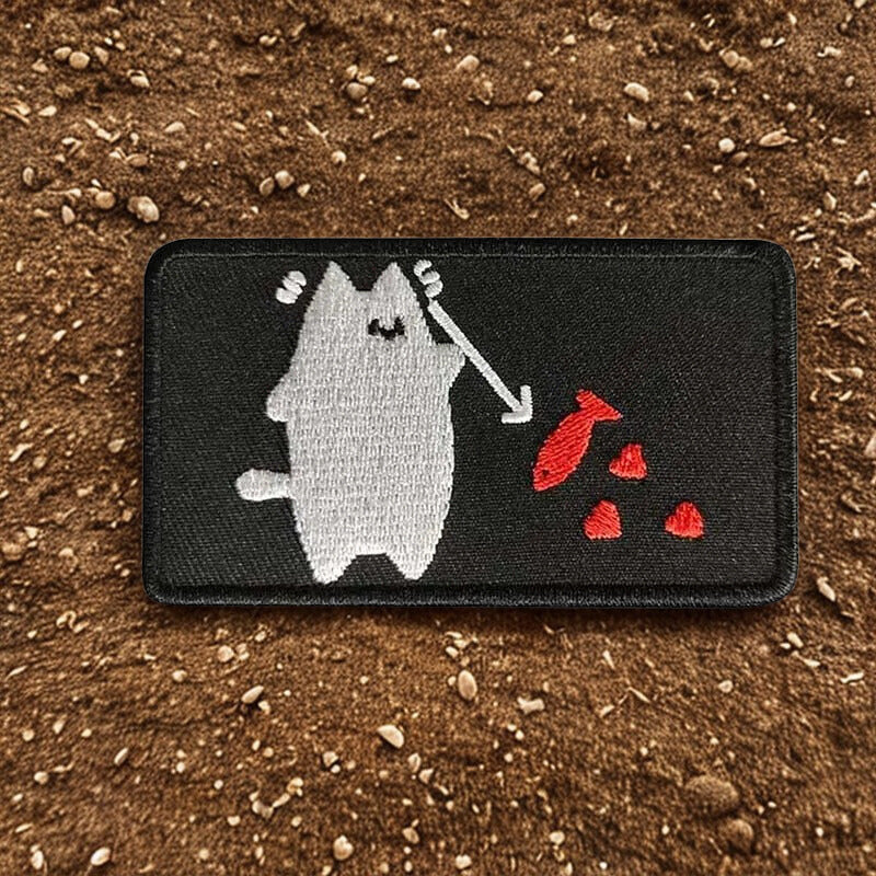 Patch Moral "Chat Pirate" - Parodie du Drapeau de Blackbeard