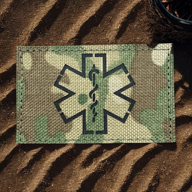 Patch Médical IR "Étoile de Vie" - Écusson Infrarouge Tactique