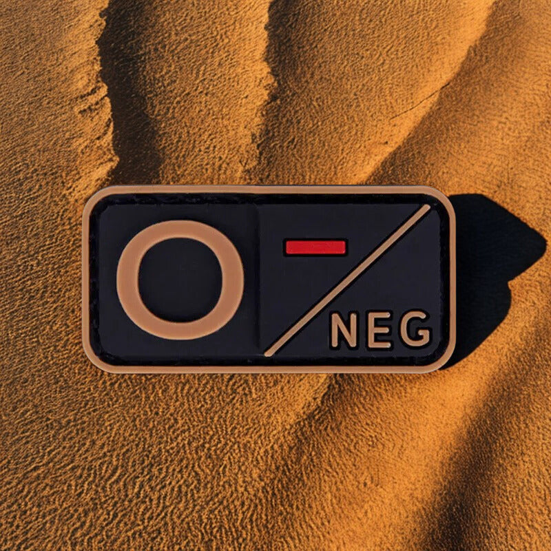 Patch Groupe Sanguin PVC - Écusson d'Identification Médicale 3D