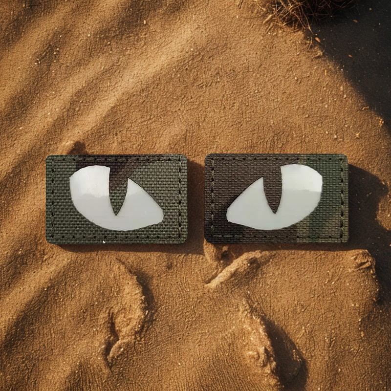 Patch "Yeux de Prédateur individuelle" Tactiques - Écusson Réfléchissant & Phosphorescent