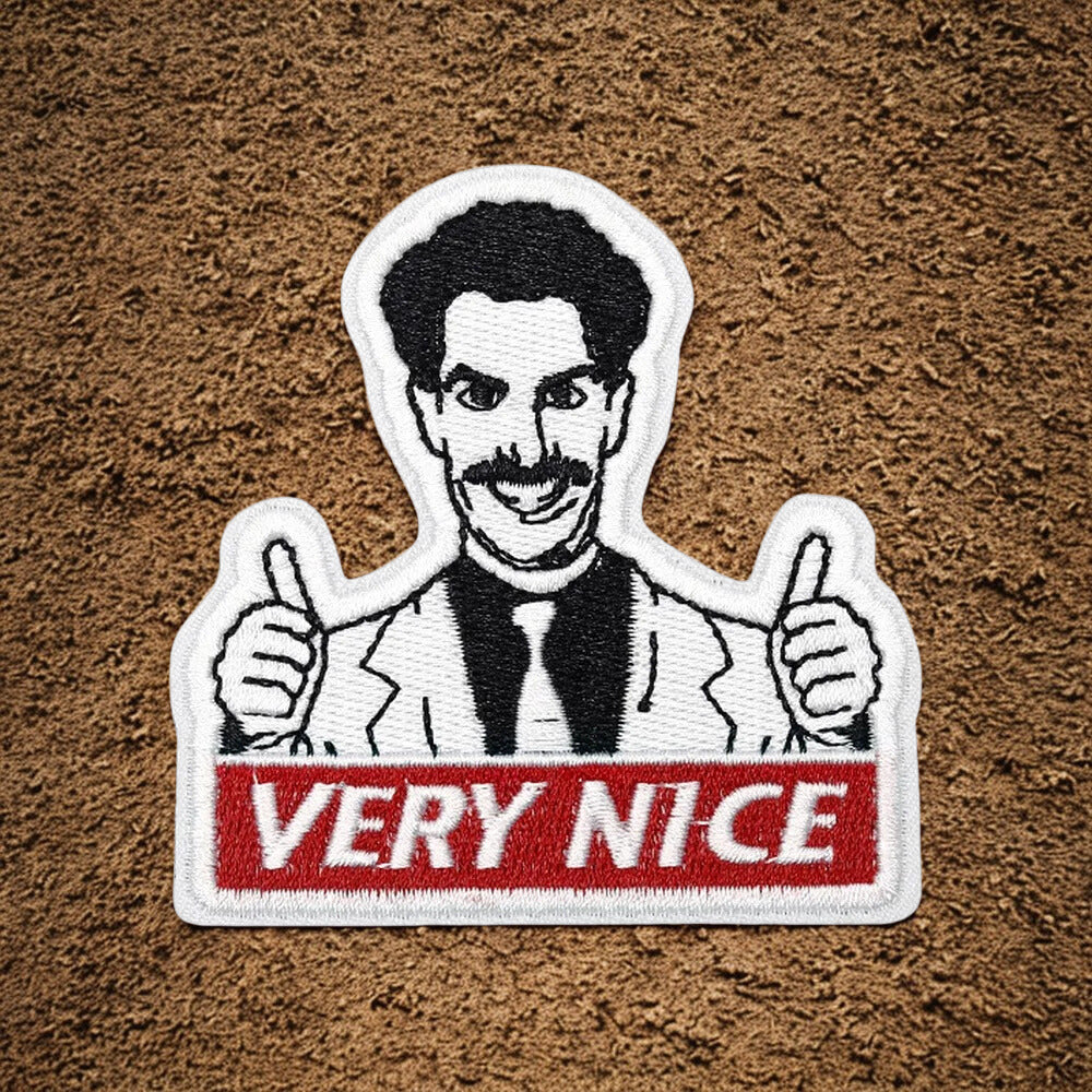 Patch "Very Nice!" - Écusson Humoristique de Borat