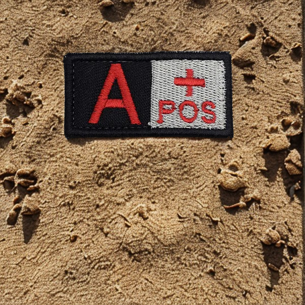 Patch Groupe Sanguin Brodé - Écusson d'Identification Médicale