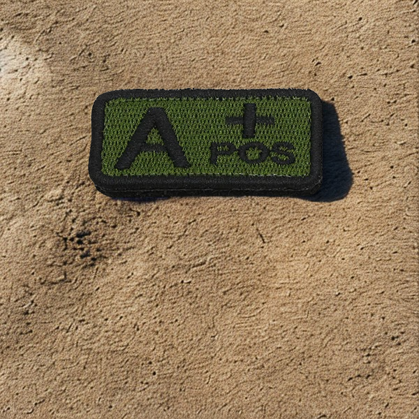 Patch Groupe Sanguin Brodé - Écusson d'Identification Médicale