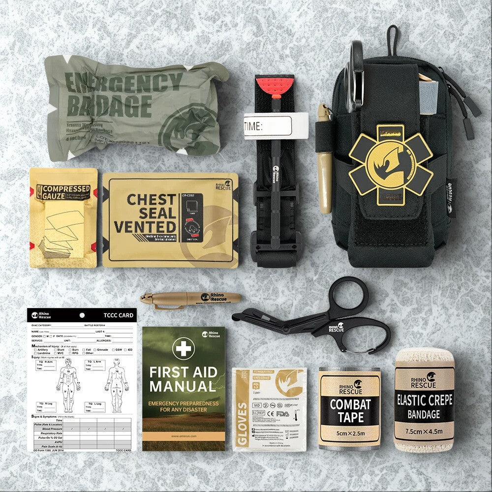 Trousse de Premiers Soins (TIC) Militaire Complète - Kit IFAK Garni