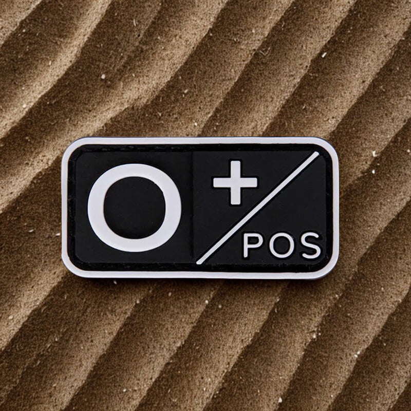 Patch Groupe Sanguin PVC - Écusson d'Identification Médicale 3D