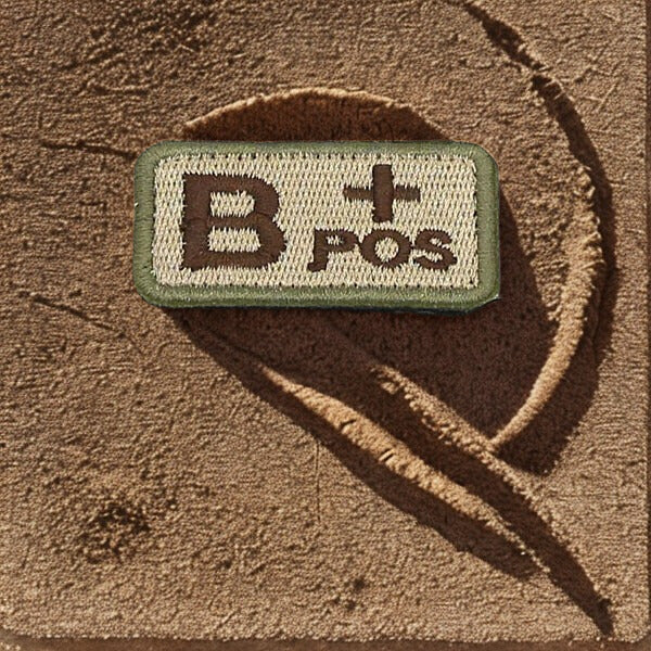 Patch Groupe Sanguin Brodé - Écusson d'Identification Médicale