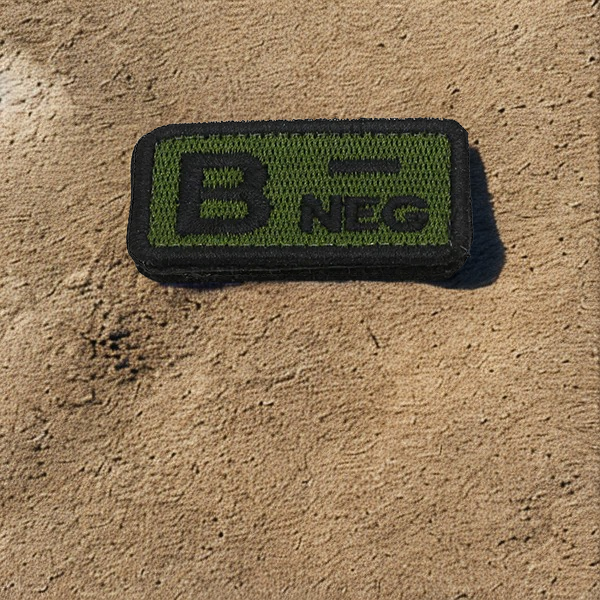 Patch Groupe Sanguin Brodé - Écusson d'Identification Médicale