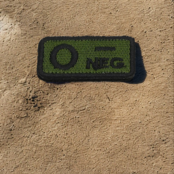 Patch Groupe Sanguin Brodé - Écusson d'Identification Médicale