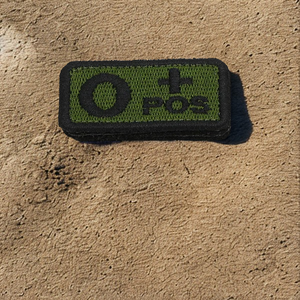 Patch Groupe Sanguin Brodé - Écusson d'Identification Médicale