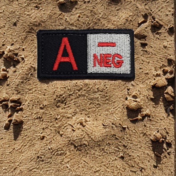 Patch Groupe Sanguin Brodé - Écusson d'Identification Médicale