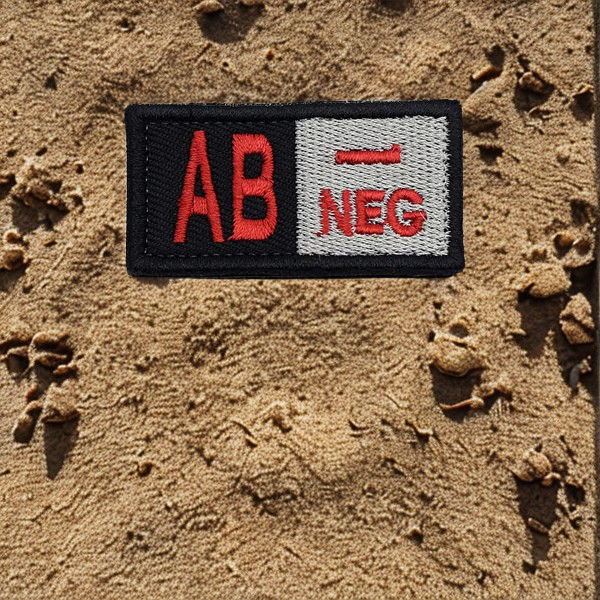 Patch Groupe Sanguin Brodé - Écusson d'Identification Médicale