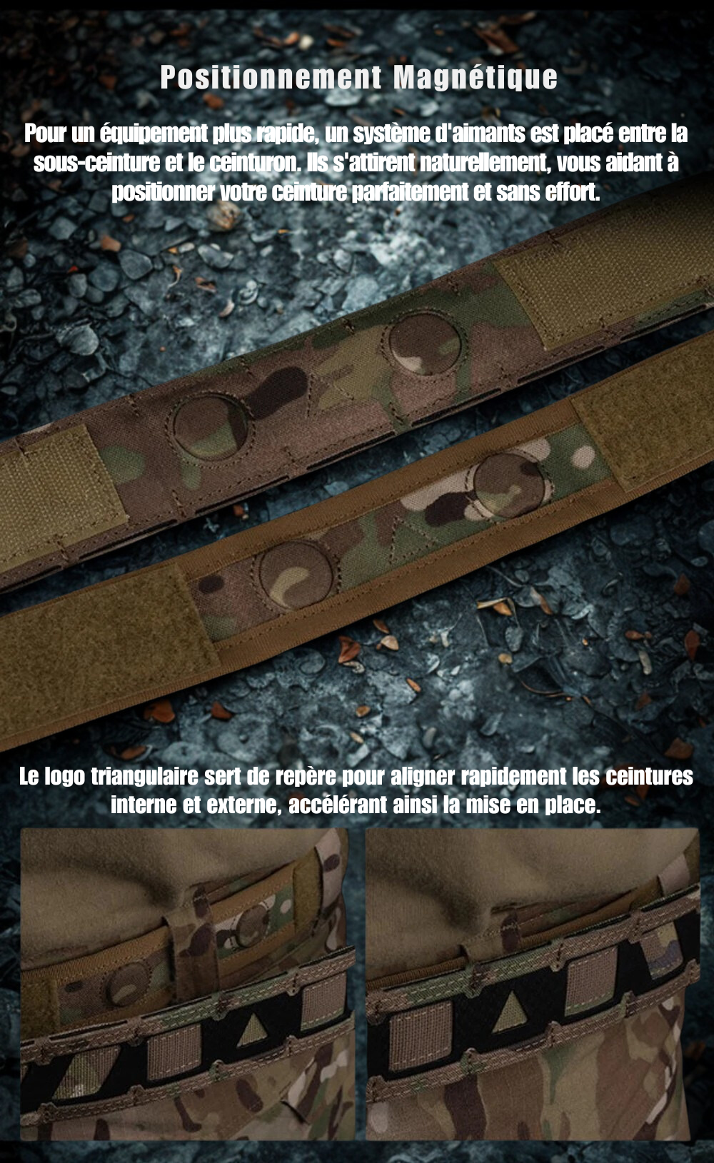 Ceinture Tactique de Combat avec Boucle Cobra et Système MOLLE