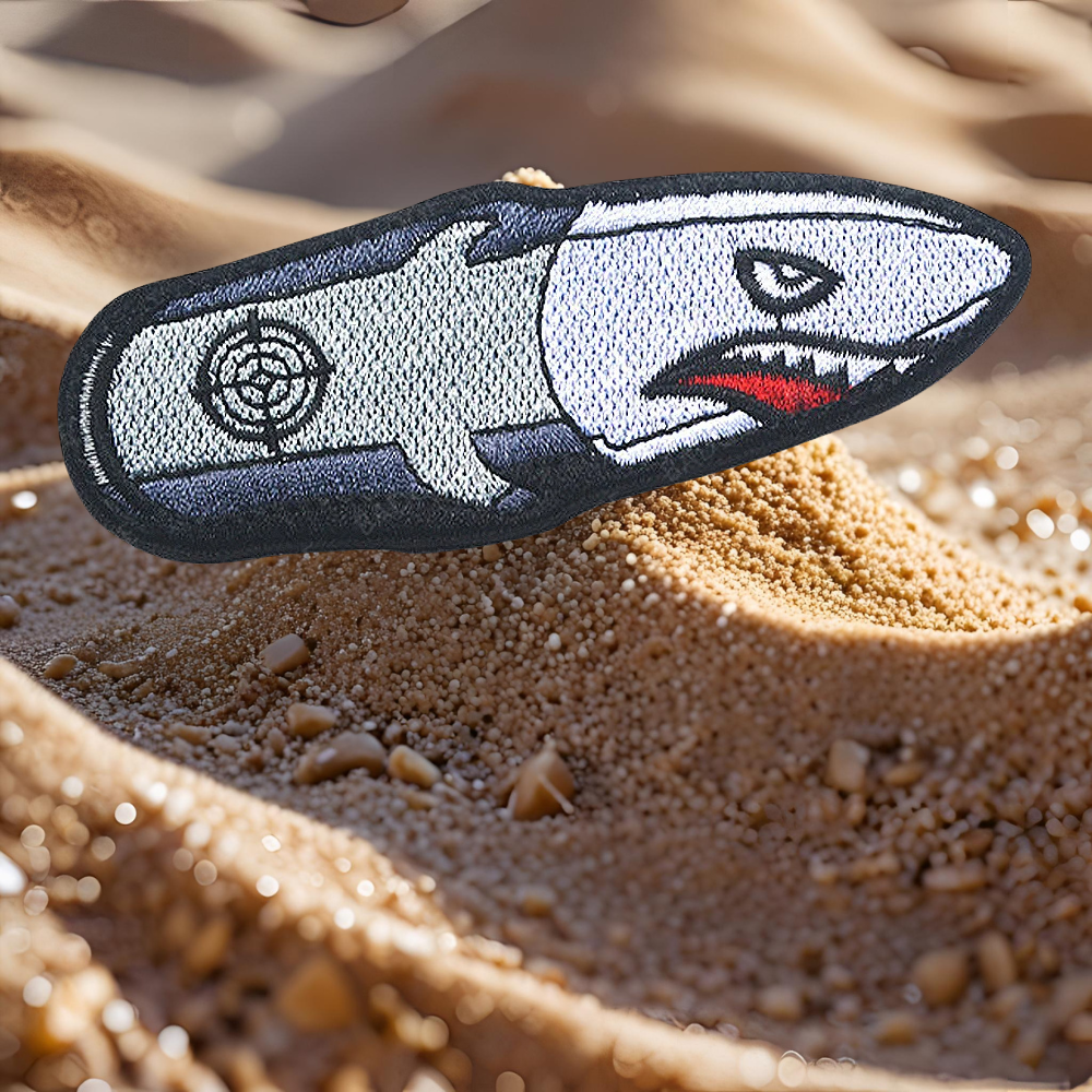 Patch "Bombe Requin" - Écusson Tactique de Style "Nose Art"