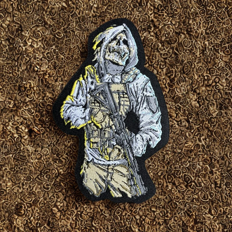 Patch "Le Spectre" - Écusson Artistique de Guerrier Fantôme