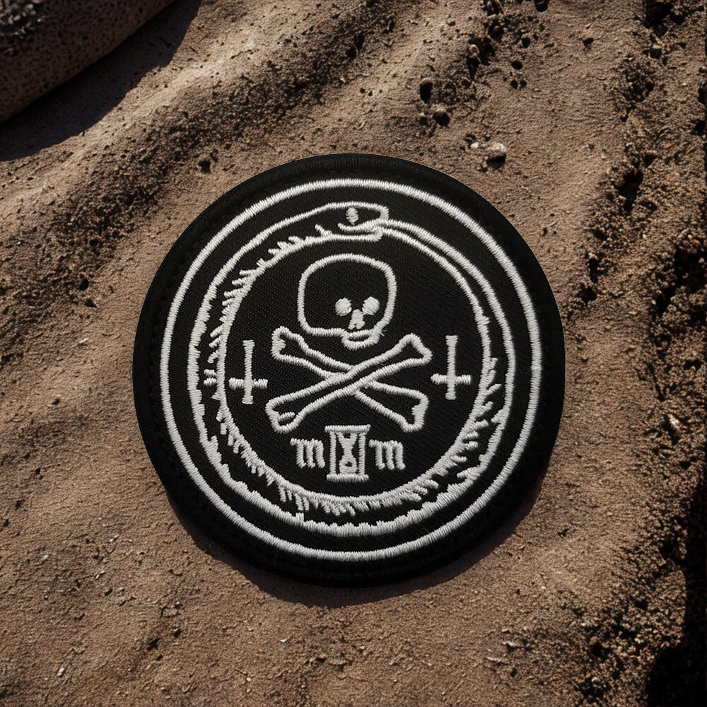 Patch "Memento Mori" avec Ouroboros - Écusson Philosophique et Alchimique