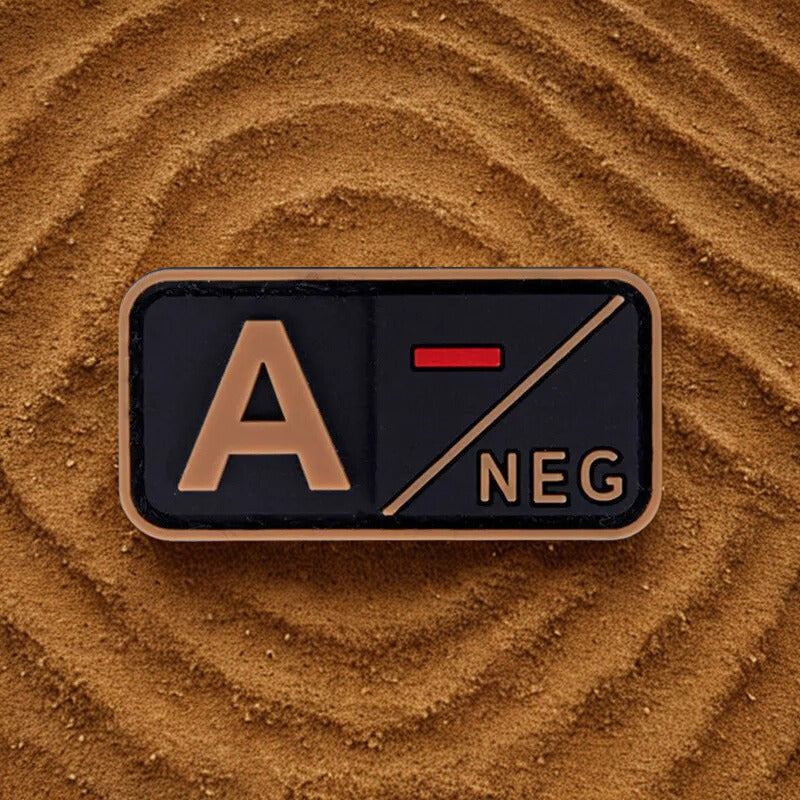 Patch Groupe Sanguin PVC - Écusson d'Identification Médicale 3D