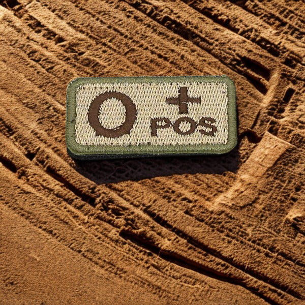 Patch Groupe Sanguin Brodé - Écusson d'Identification Médicale