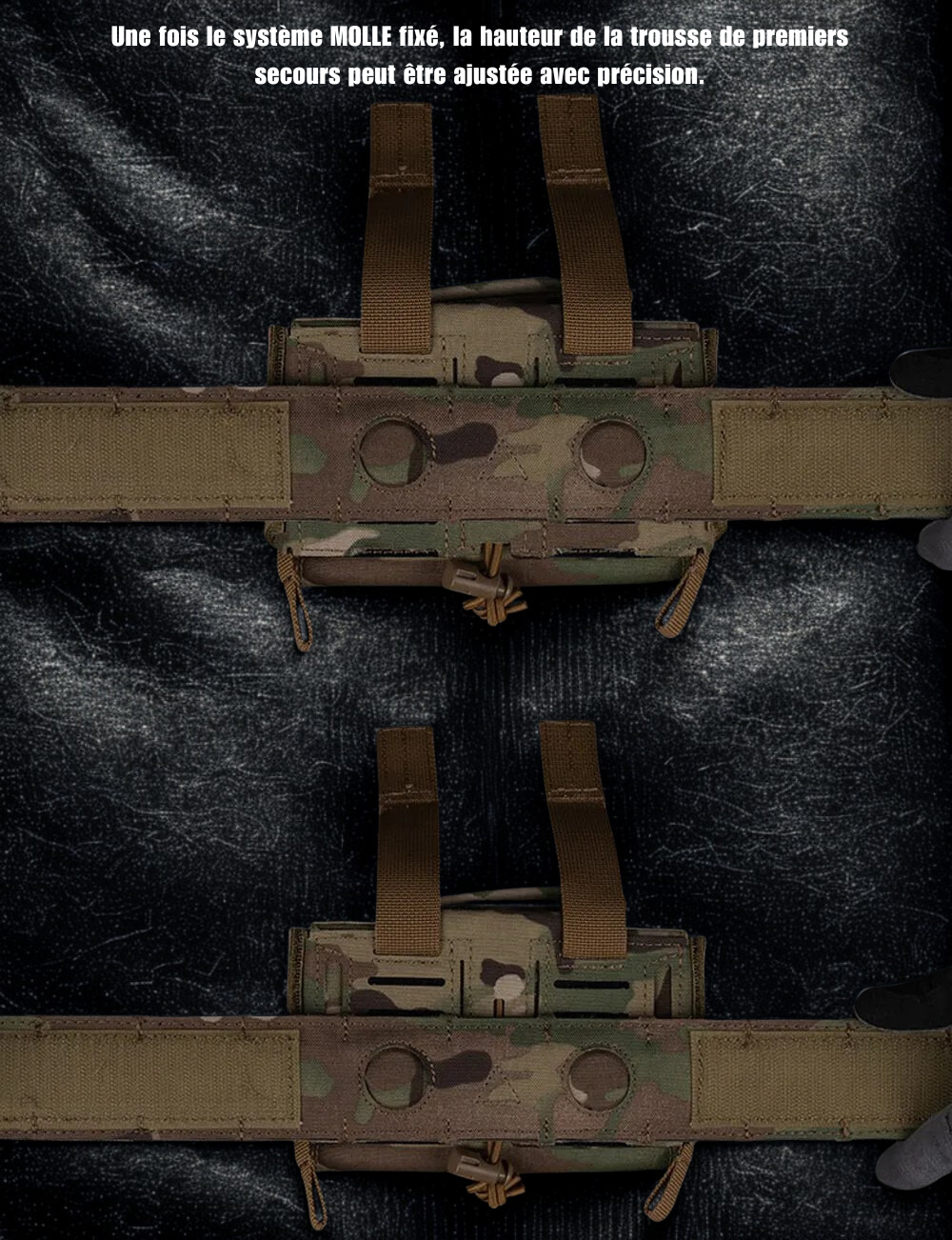 Pochette Tactique pour TIC / IFAK - Support MOLLE et Panneau Extractible