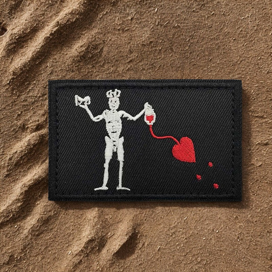 Patch Drapeau de Bartholomew Roberts - Écusson Pirate "Black Bart"