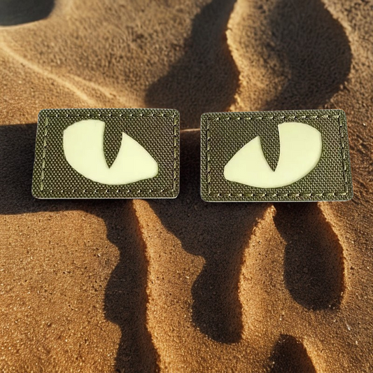 Patch "Yeux de Prédateur individuelle" Tactiques - Écusson Réfléchissant & Phosphorescent