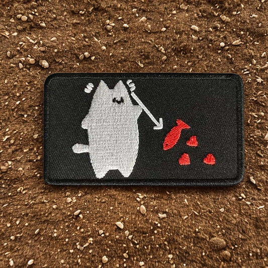 Patch Moral "Chat Pirate" - Parodie du Drapeau de Blackbeard