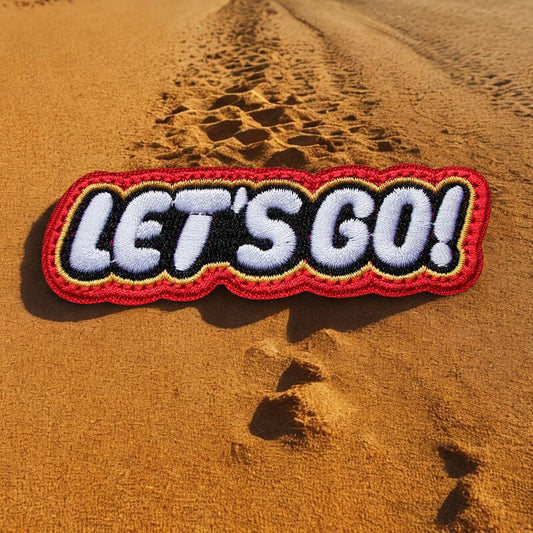 Patch "Let's Go!" - Écusson Brodé Style Parodie LEGO