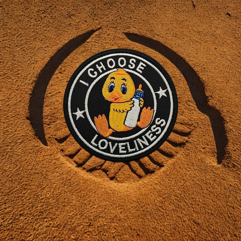 Patch Moral "I Choose Loveliness" - Écusson Poussin Mignon Brodé