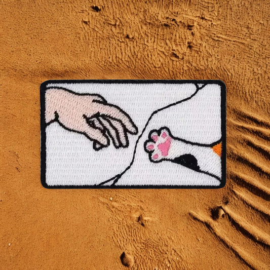 Patch "La Création du Chat" - Parodie de Michel-Ange Brodé