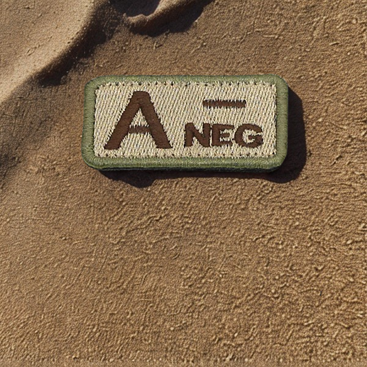 Patch Groupe Sanguin Brodé - Écusson d'Identification Médicale
