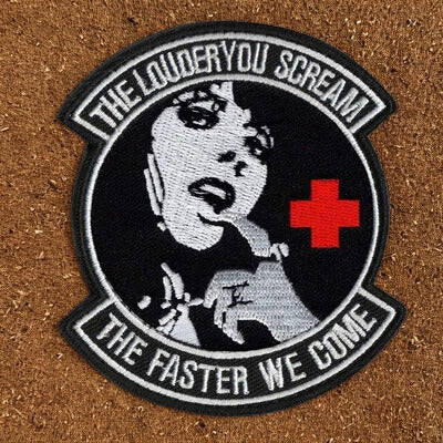 Patch Moral "The Louder You Scream" - Écusson Humour Noir pour Medic