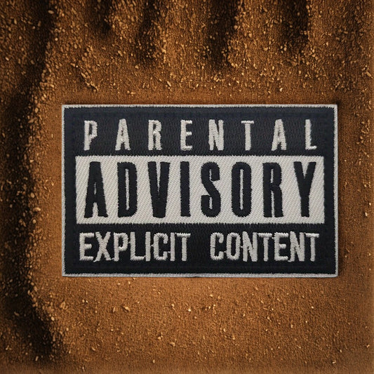 Patch "Parental Advisory Explicit Content" - Écusson Rétro des Années 90