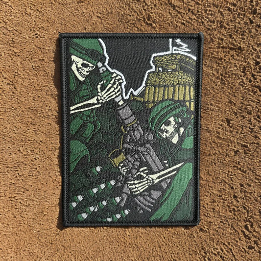 Patch Moral "Équipe de Mortier" - Écusson Squelettes Tactiques
