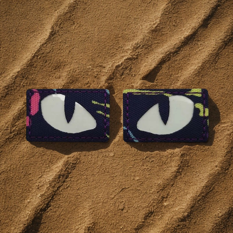 Patch "Yeux de Prédateur individuelle" Tactiques - Écusson Réfléchissant & Phosphorescent