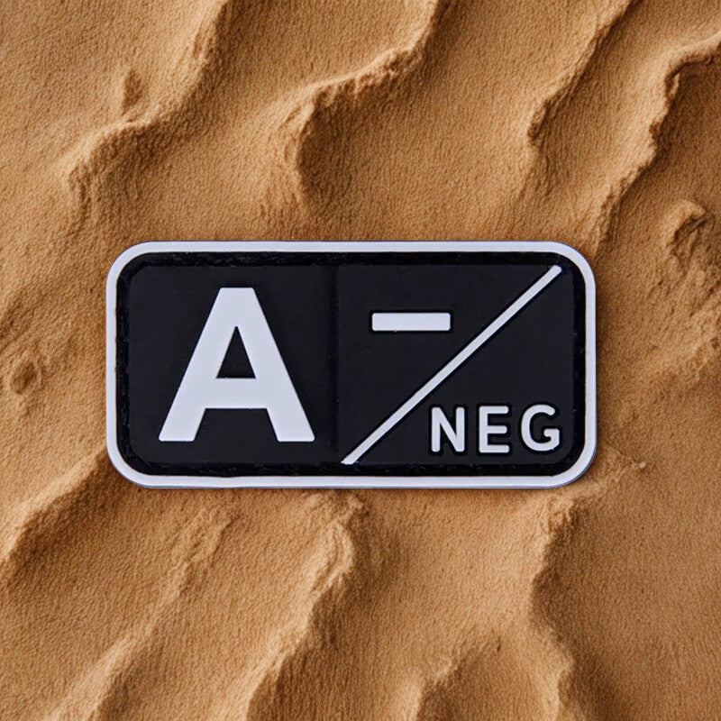 Patch Groupe Sanguin PVC - Écusson d'Identification Médicale 3D
