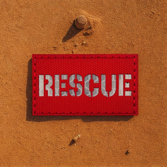 Patch "RESCUE" Réfléchissant - Écusson de Sauvetage Haute Visibilité