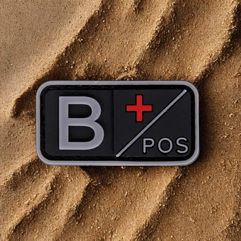 Patch Groupe Sanguin PVC - Écusson d'Identification Médicale 3D