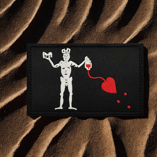 Patch Drapeau de Bartholomew Roberts - Écusson Pirate "Black Bart"