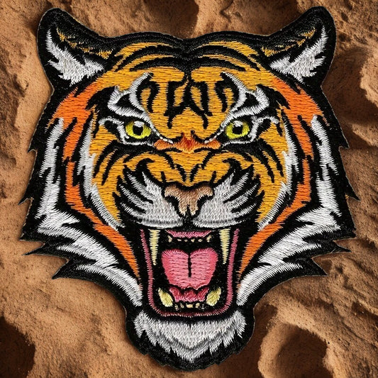 Patch Tigre Féroce - Écusson Brodé "Tête de Tigre"
