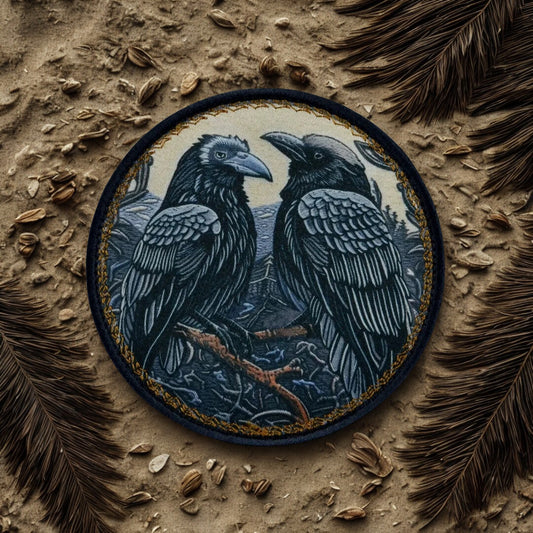 Patch "Corbeaux d'Odin" - Écusson Hugin et Munin (Mythologie Nordique)