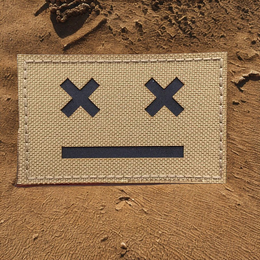 Patch Moral "Dead Face" (Xx) - Écusson Tactique Minimaliste