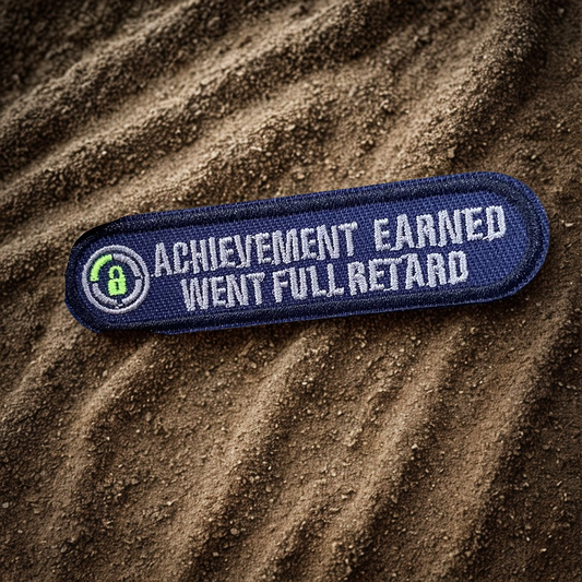 Patch Moral "Achievement Unlocked" - Écusson Humour "Full Retard"