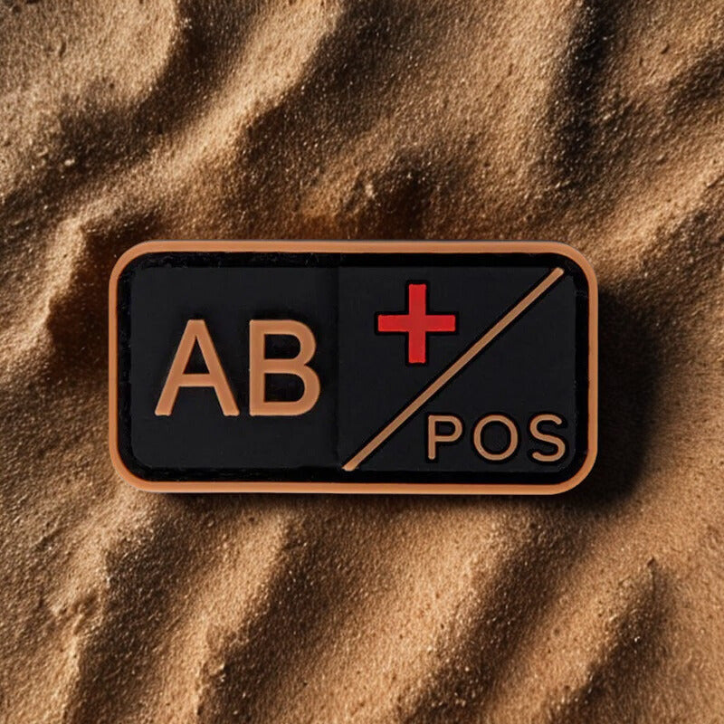 Patch Groupe Sanguin PVC - Écusson d'Identification Médicale 3D