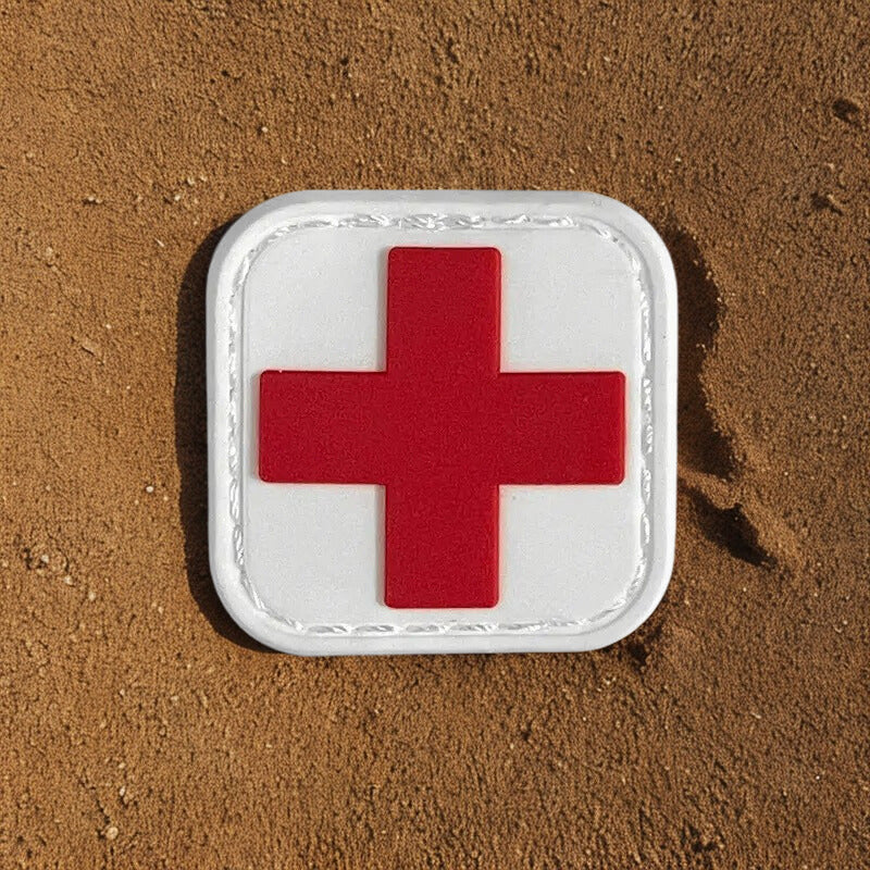 Patch Croix Médicale  - Écusson de Secours PVC 3D