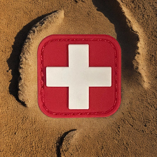 Patch Croix Médicale  - Écusson de Secours PVC 3D