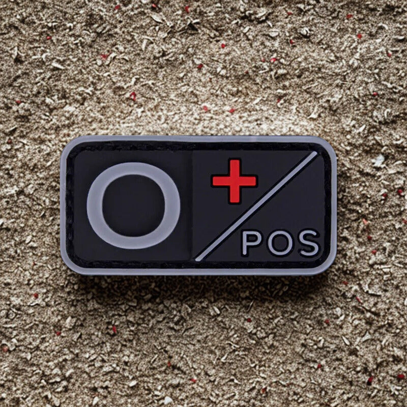 Patch Groupe Sanguin PVC - Écusson d'Identification Médicale 3D