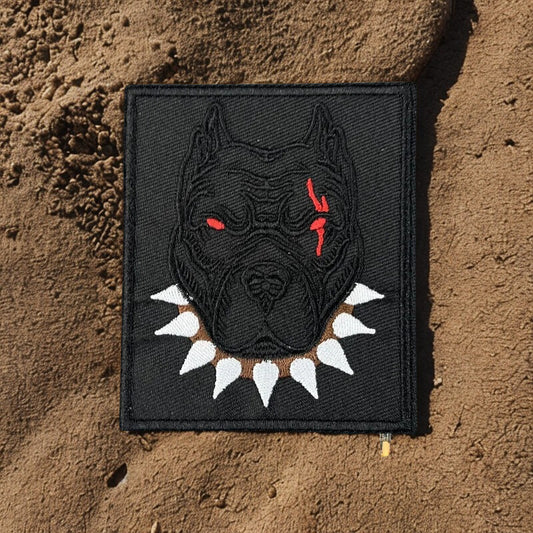 Patch "Chien de Combat" - Écusson de Pitbull Féroce