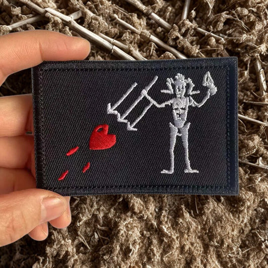 Patch Drapeau de Bartholomew Roberts - Écusson Pirate "Black Bart"