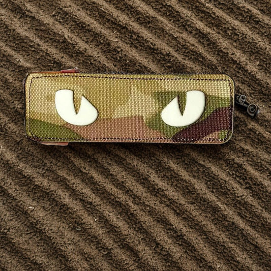 Patch "Yeux de Prédateur" Tactiques - Écusson Réfléchissant & Phosphorescent
