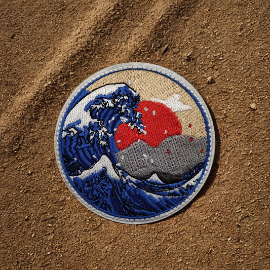 Patch "La Grande Vague de Kanagawa" - Écusson Brodé Hokusai