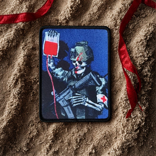 Patch Moral "Blood Bag" - Écusson Artistique Combat Medic